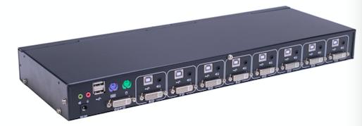 AS-7100DLS (Single Rail, 17” DVI LCD KVM Switch)