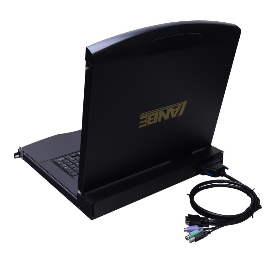 AS-9100DLS (Single Rail, 19” DVI LCD KVM Switch)